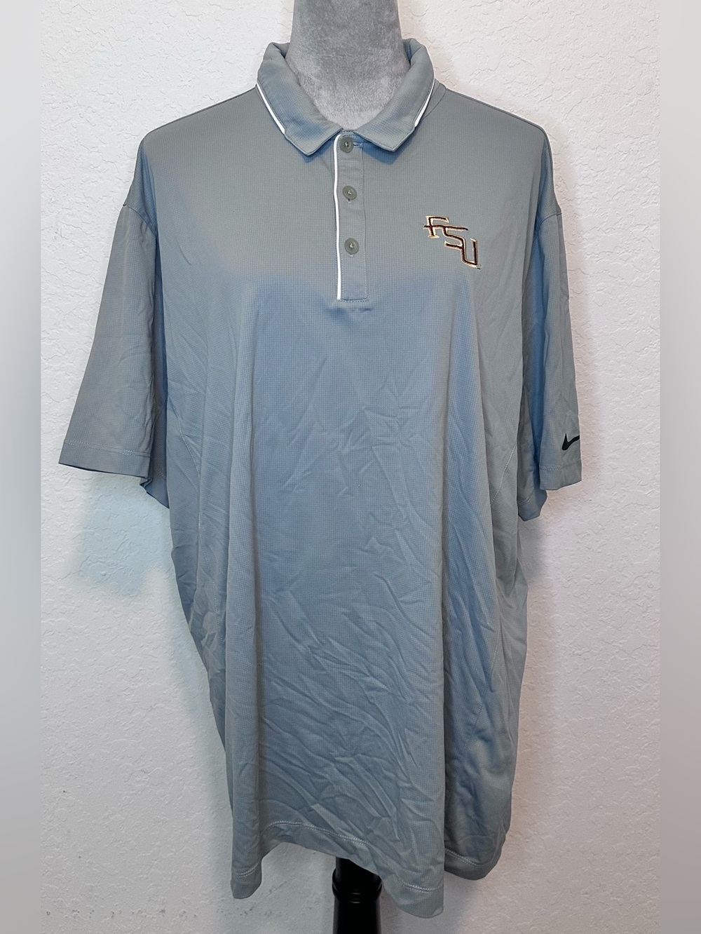 Nike Golf Tour Performance Dri-FIT Florida State Seminoles Polo Shirt Gray